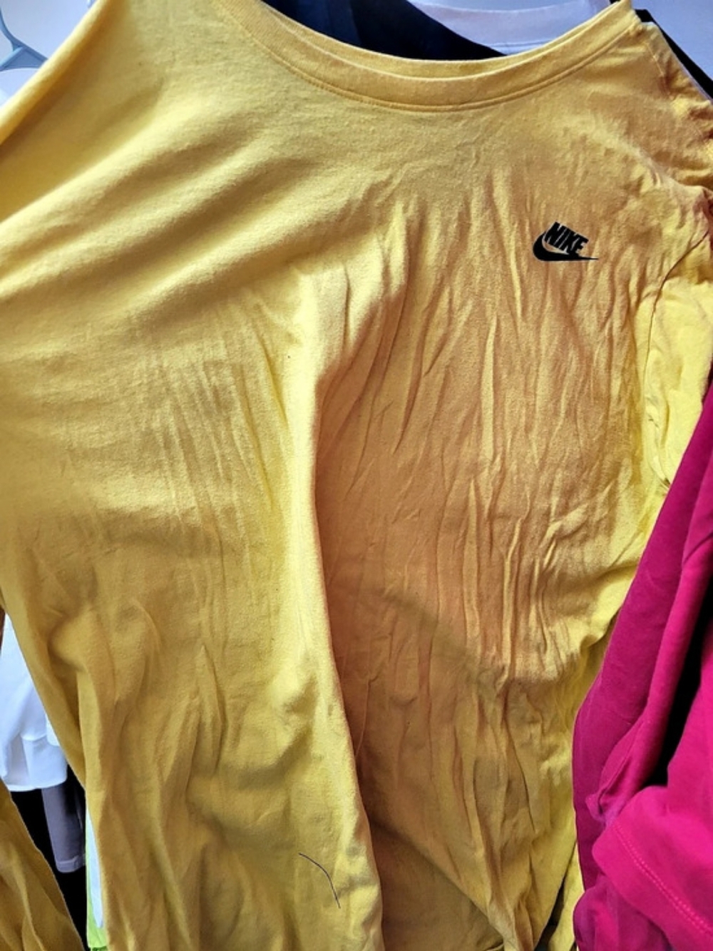 Nike Short Sleeve Athletic Shirt Yellow Size XL